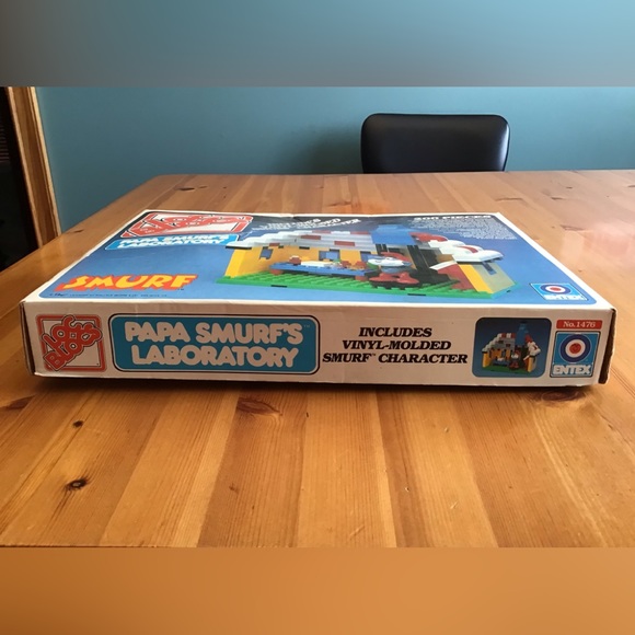 VINTAGE PAPA SMURF’S LABORATORY 1982 LOC BLOCS GLOW IN THE DARK BRICKS EXTRAS! - Picture 3 of 12